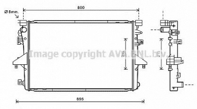 AVA QUALITY COOLING vw2317 -  Радиатор, охлаждение двигателя